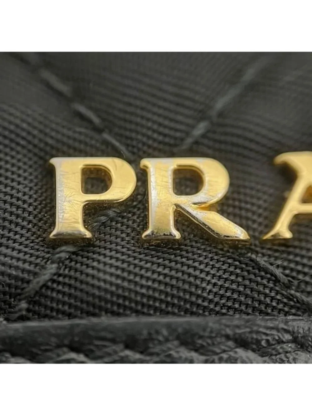Prada Shoulder Wallet Bifold Black Nero Nylon Leather Quilted 12 One Point Logo